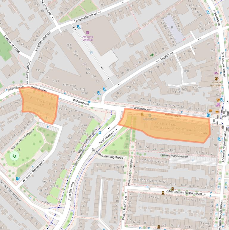 Kaart van postcodegebied 5616GG.