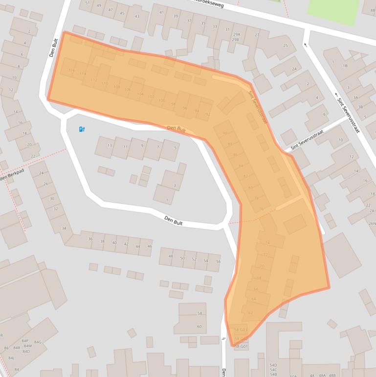 Kaart van postcodegebied 5616GJ.