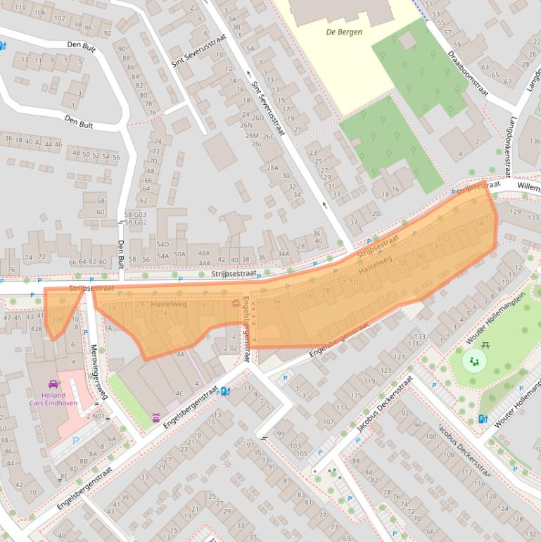 Kaart van postcodegebied 5616GK.