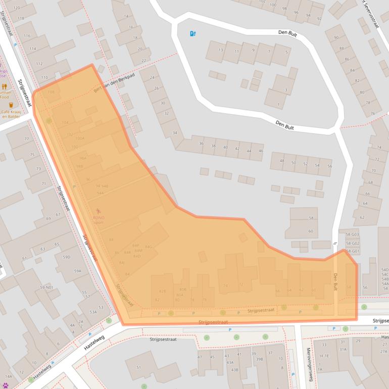 Kaart van postcodegebied 5616GS.