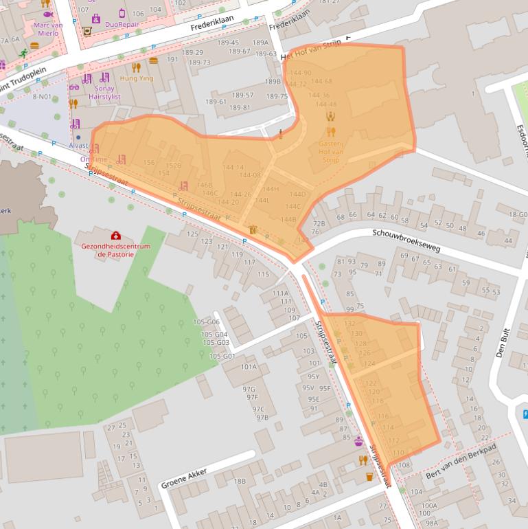 Kaart van postcodegebied 5616GT.