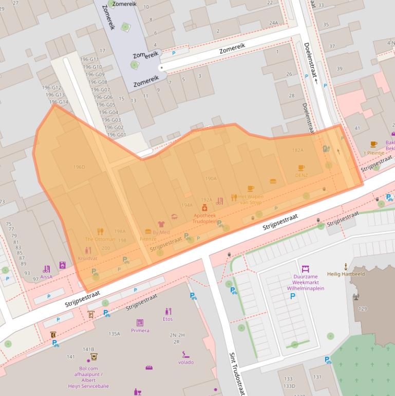 Kaart van postcodegebied 5616GW.
