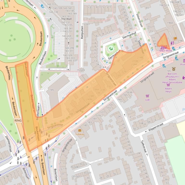 Kaart van postcodegebied 5616GX.