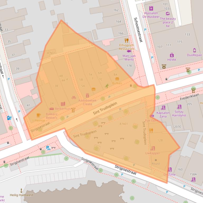 Kaart van postcodegebied 5616GZ.