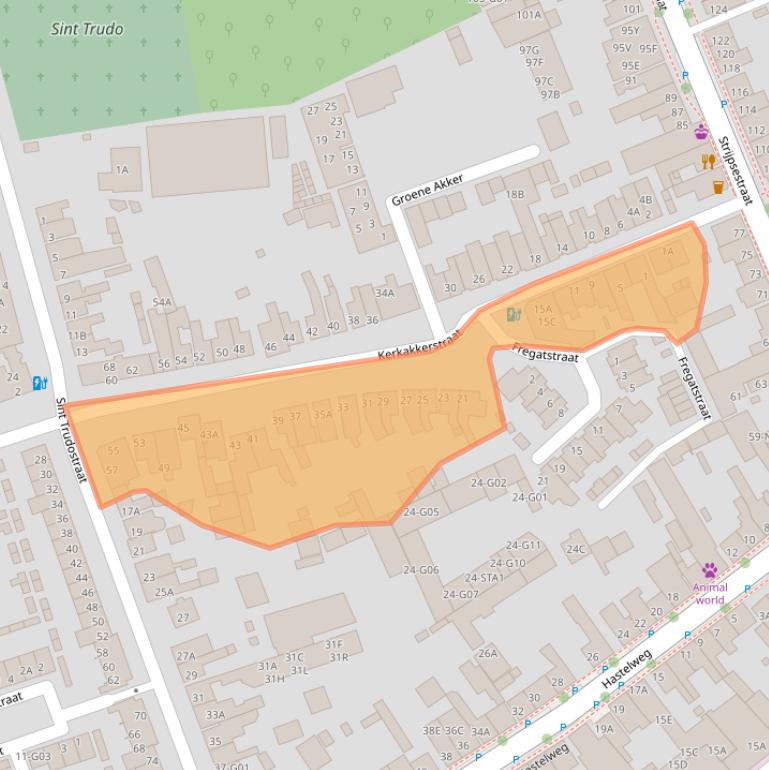 Kaart van postcodegebied 5616HA.