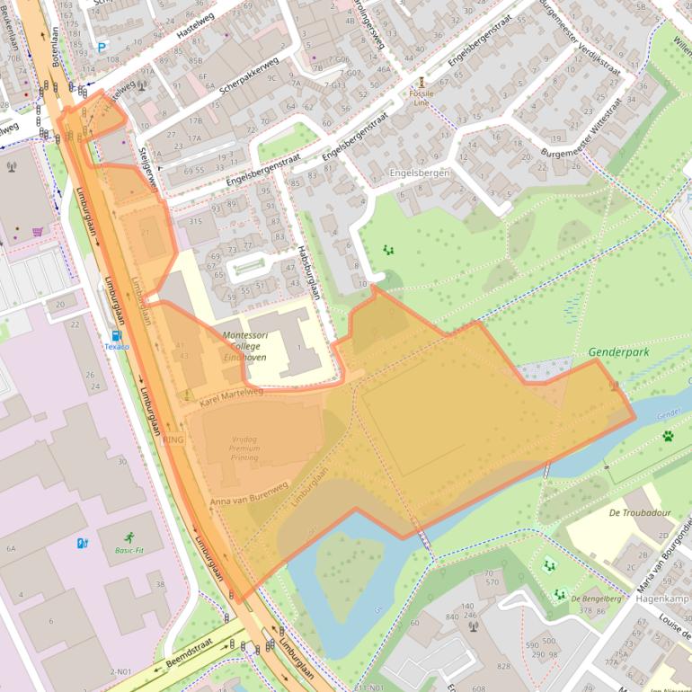 Kaart van postcodegebied 5616HR.