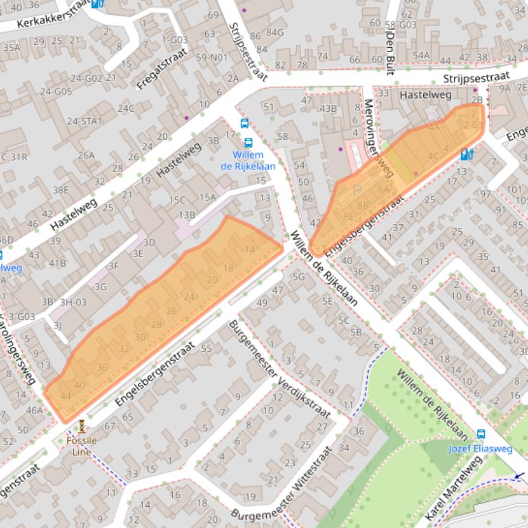 Kaart van postcodegebied 5616JC.