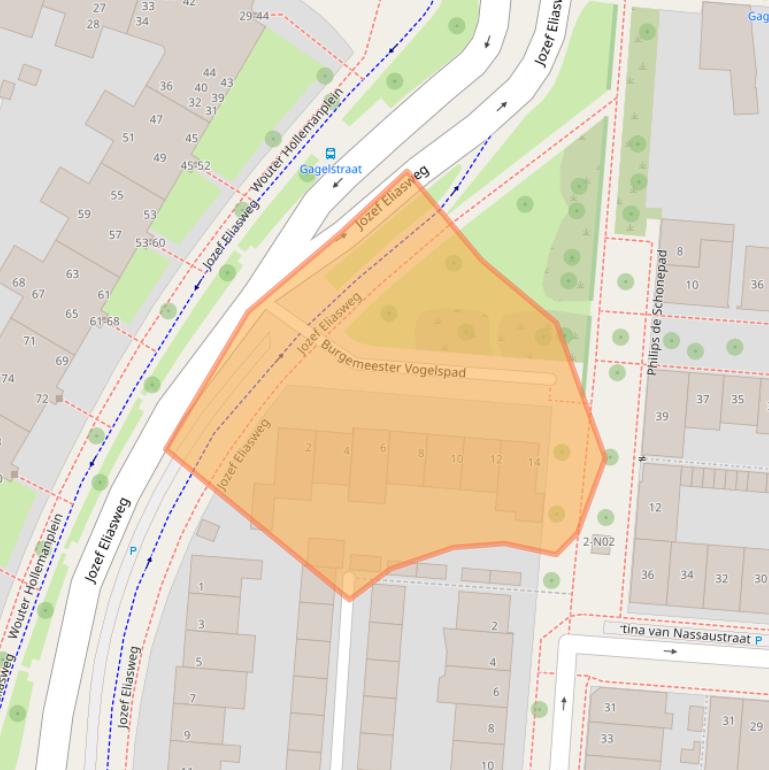 Kaart van postcodegebied 5616JK.