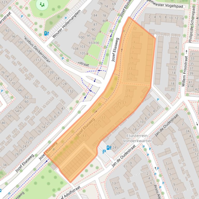 Kaart van postcodegebied 5616JL.