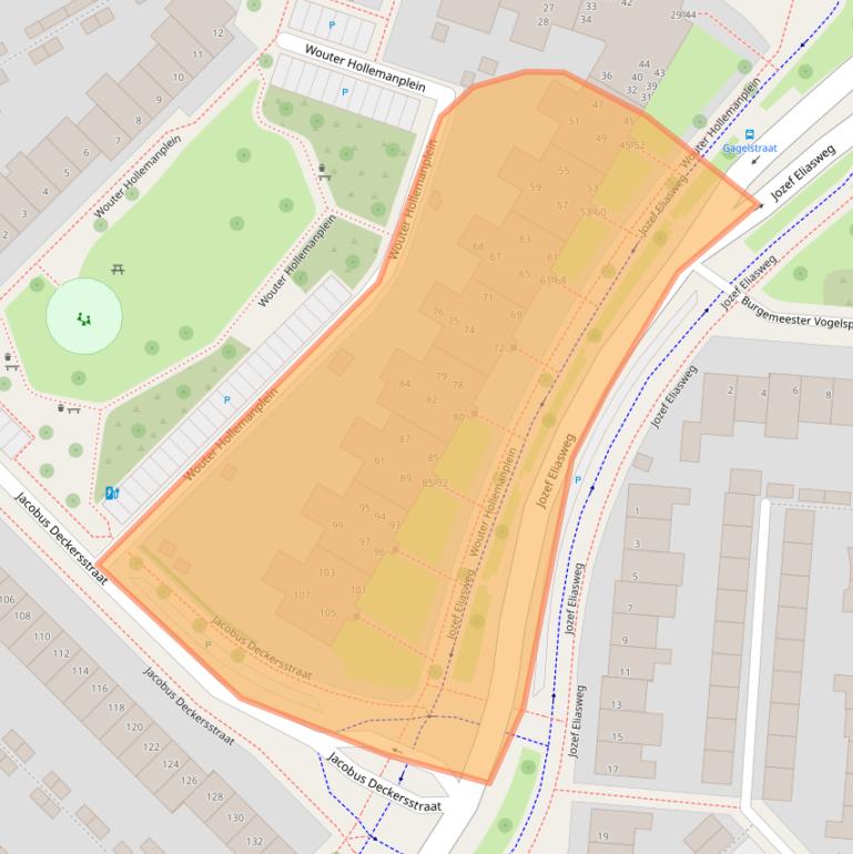 Kaart van postcodegebied 5616JX.
