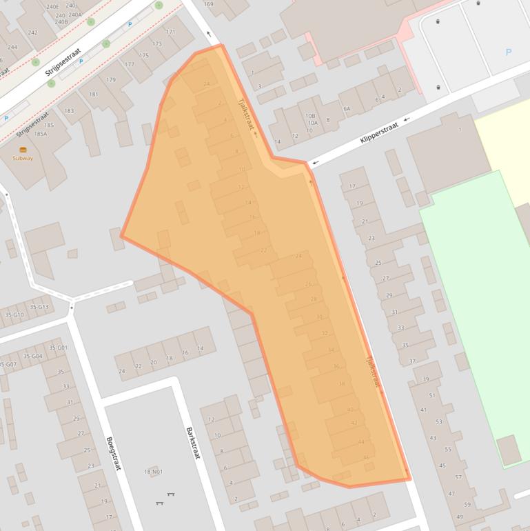 Kaart van postcodegebied 5616KC.