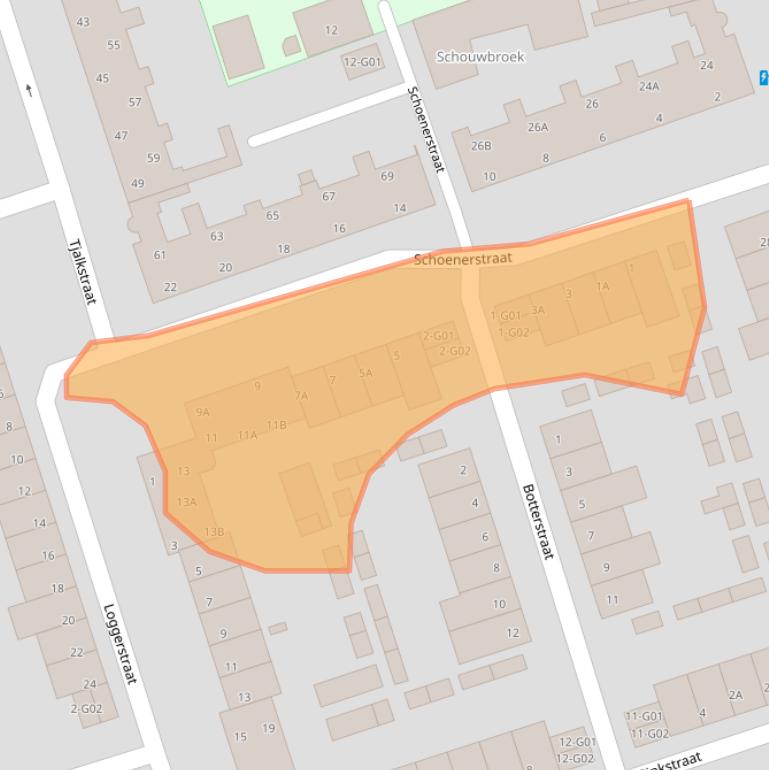 Kaart van postcodegebied 5616KD.