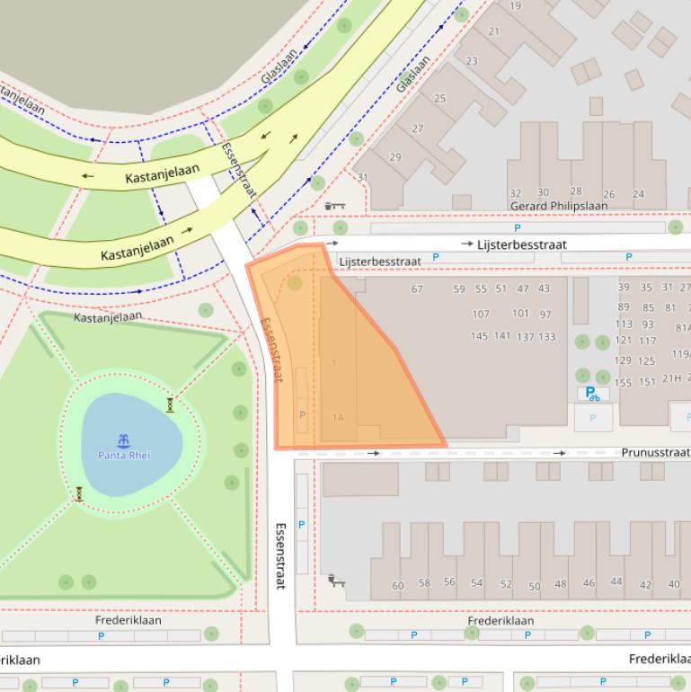 Kaart van postcodegebied 5616LG.