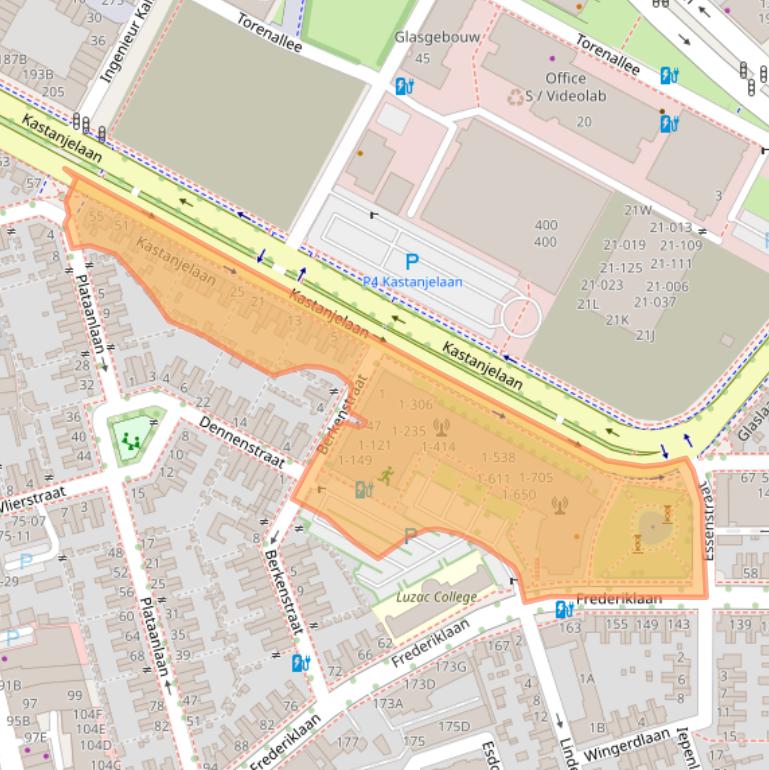 Kaart van postcodegebied 5616LH.
