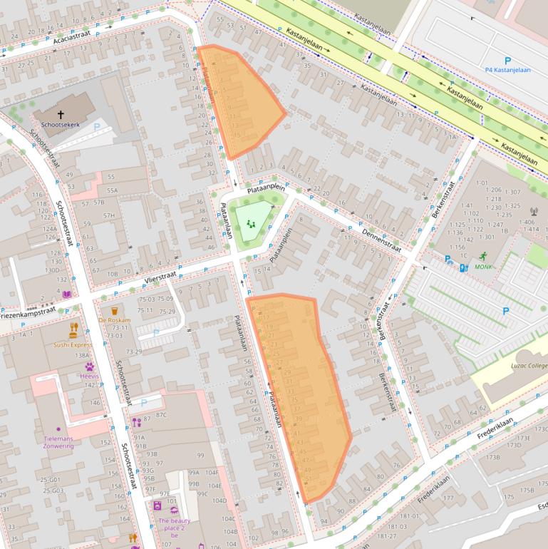 Kaart van postcodegebied 5616LN.