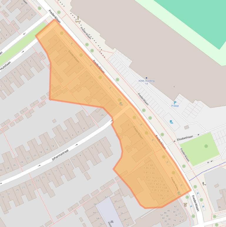 Kaart van postcodegebied 5616NB.