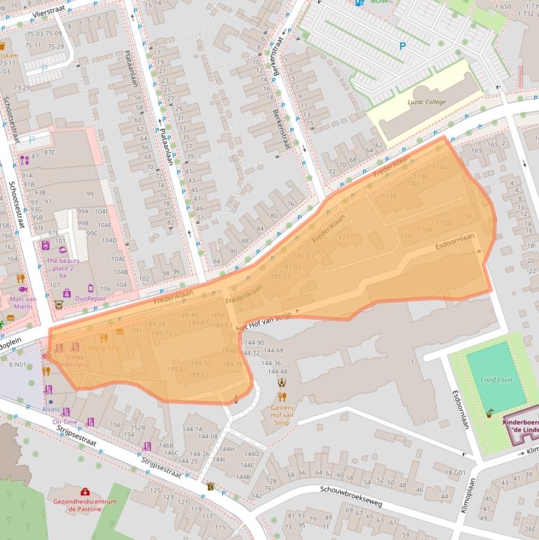 Kaart van postcodegebied 5616NG.