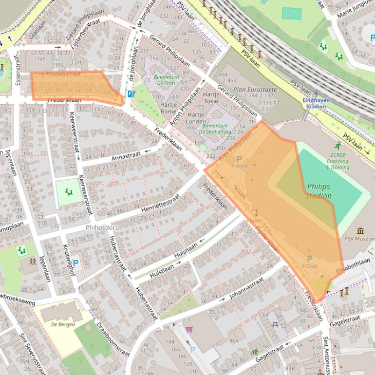 Kaart van postcodegebied 5616NH.