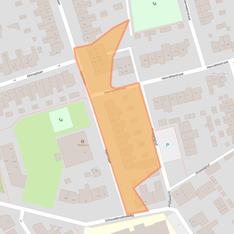 Kaart van postcodegebied 5616NR.