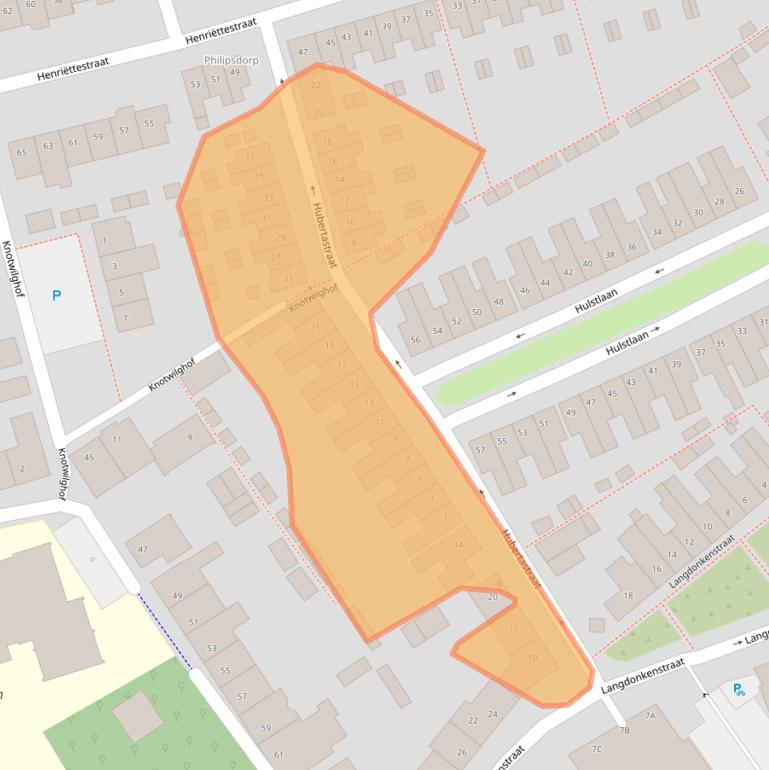 Kaart van postcodegebied 5616PH.