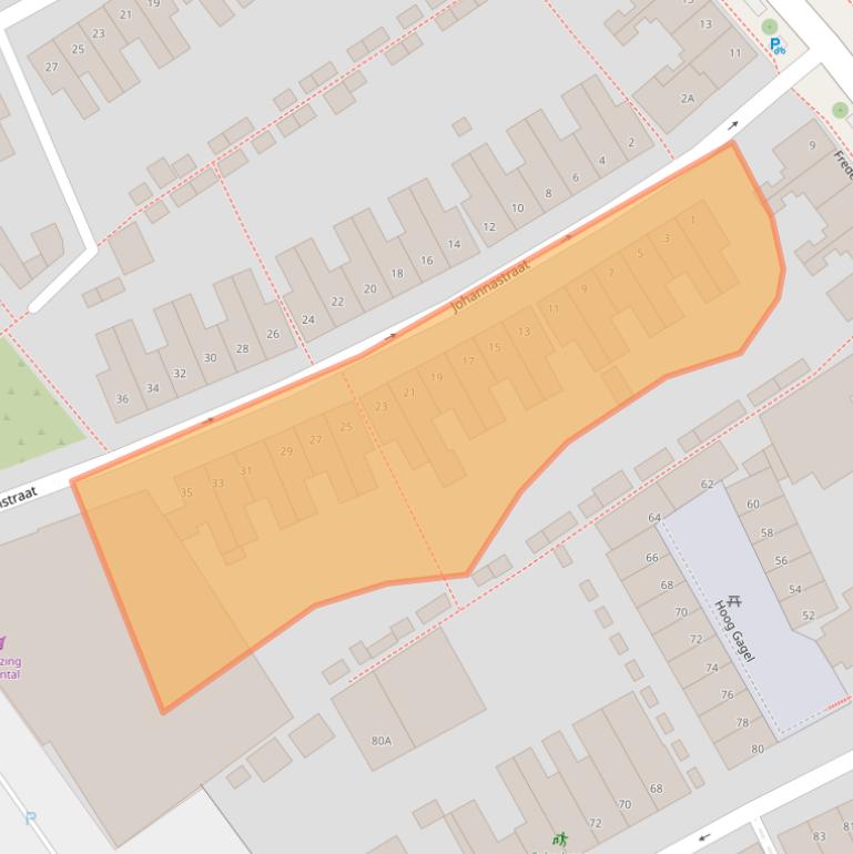 Kaart van postcodegebied 5616PP.