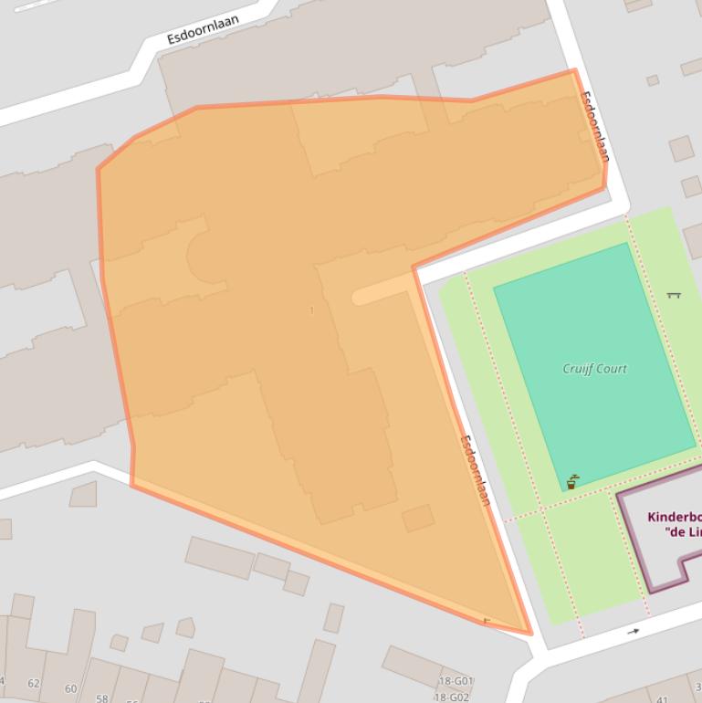 Kaart van postcodegebied 5616PZ.