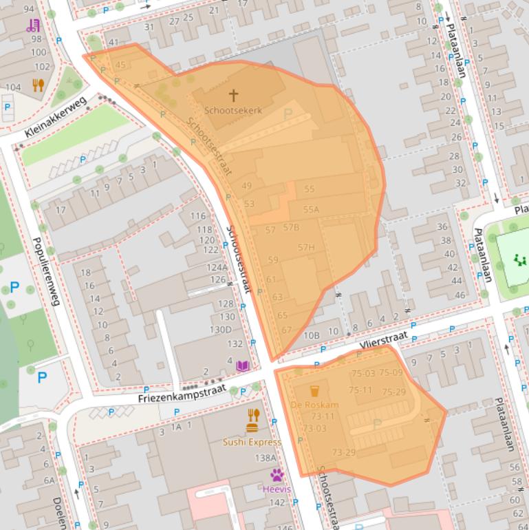 Kaart van postcodegebied 5616RB.