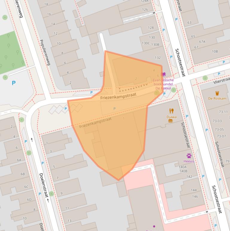 Kaart van postcodegebied 5616RJ.