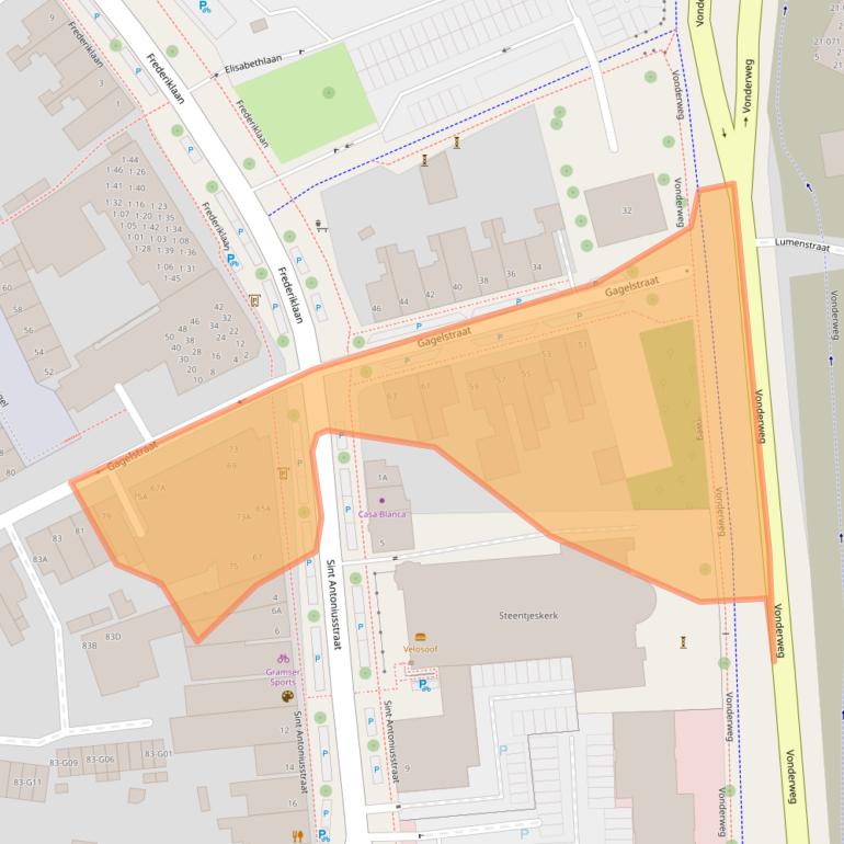 Kaart van postcodegebied 5616RN.