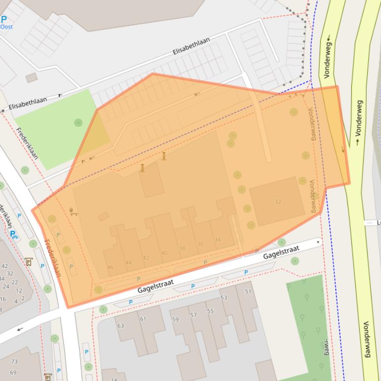 Kaart van postcodegebied 5616RR.