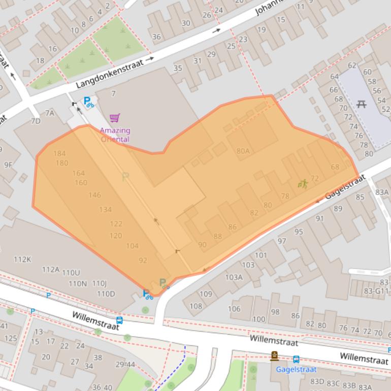 Kaart van postcodegebied 5616RS.