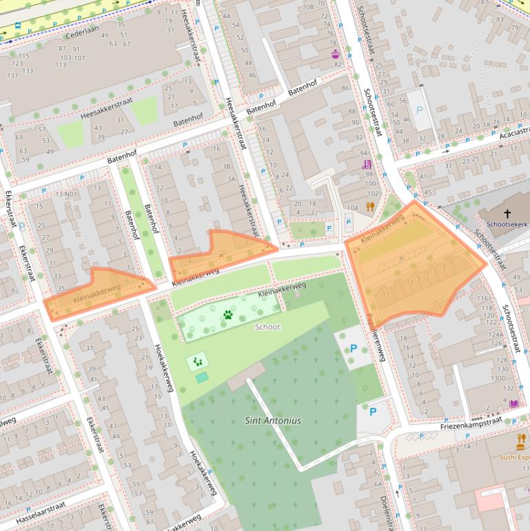 Kaart van postcodegebied 5616RV.