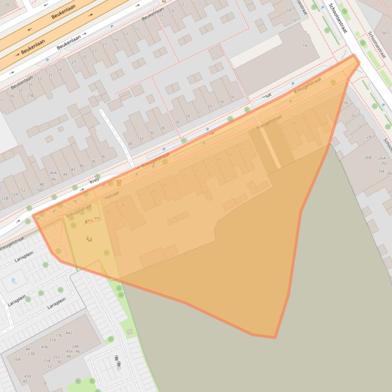 Kaart van postcodegebied 5616SE.