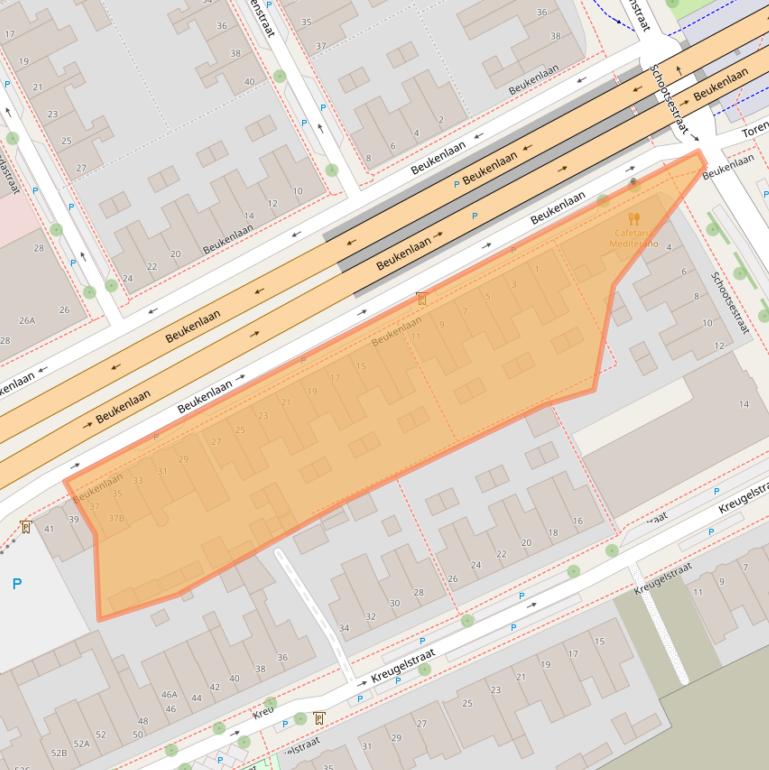 Kaart van postcodegebied 5616SH.