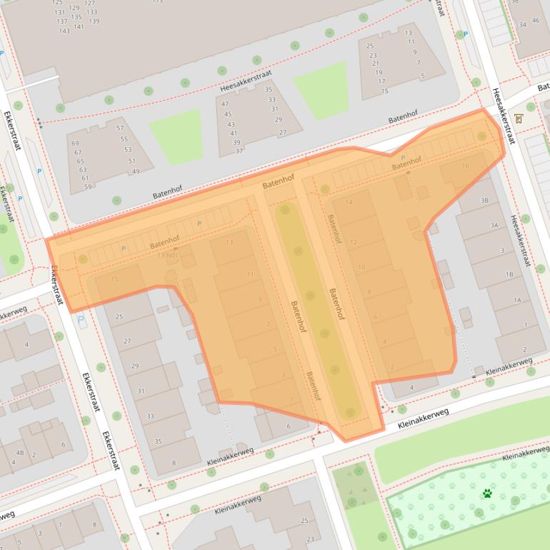 Kaart van postcodegebied 5616SM.