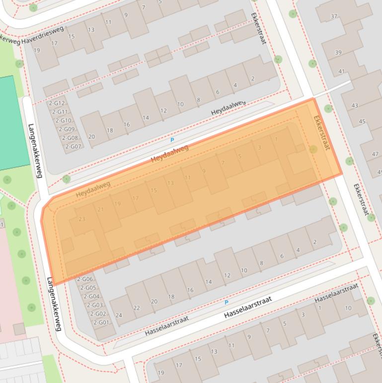 Kaart van postcodegebied 5616ST.