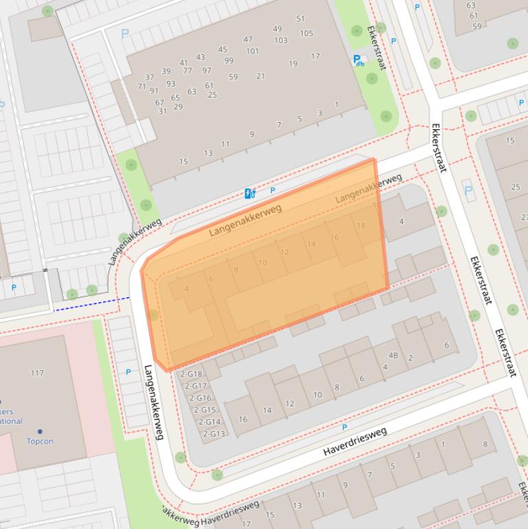 Kaart van postcodegebied 5616SZ.