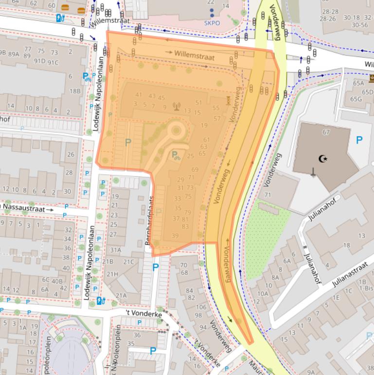 Kaart van postcodegebied 5616TG.