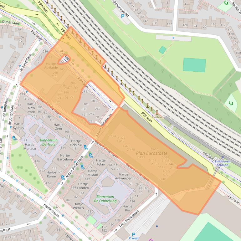 Kaart van postcodegebied 5616TS.