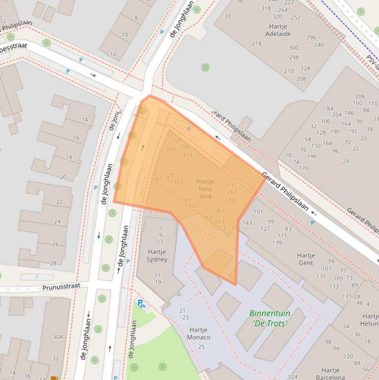 Kaart van postcodegebied 5616TT.