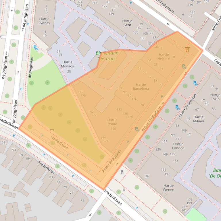 Kaart van postcodegebied 5616TX.