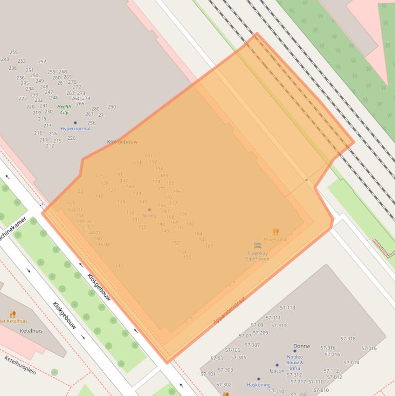 Kaart van postcodegebied 5617AB.