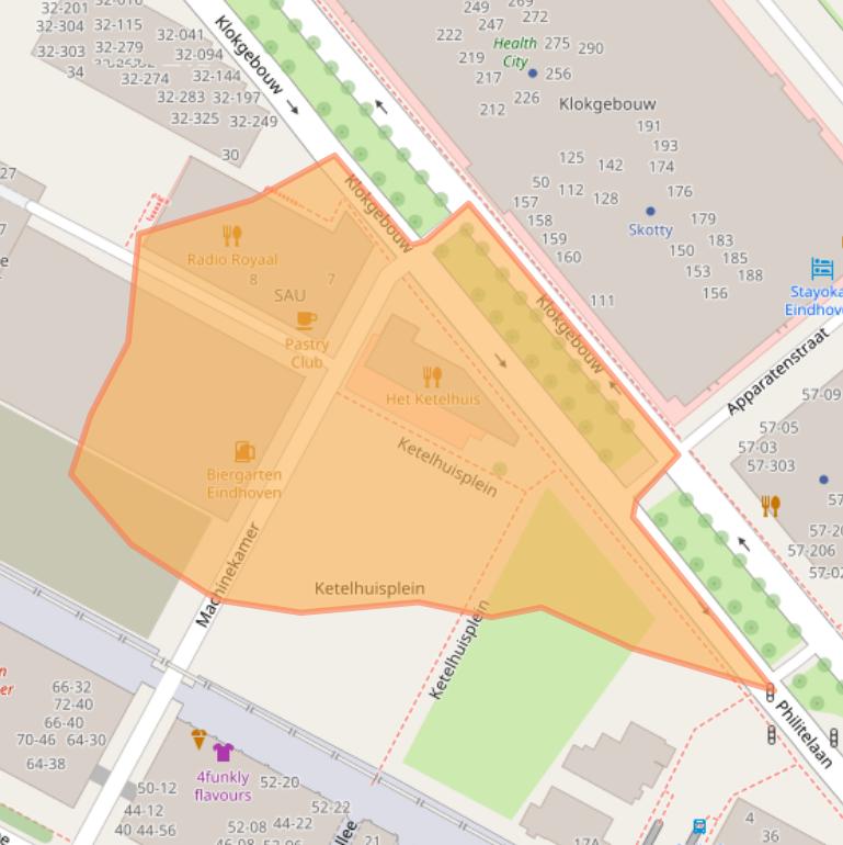 Kaart van postcodegebied 5617AE.