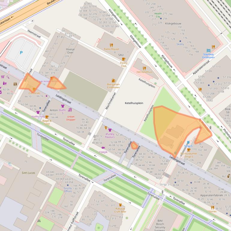 Kaart van postcodegebied 5617AJ.