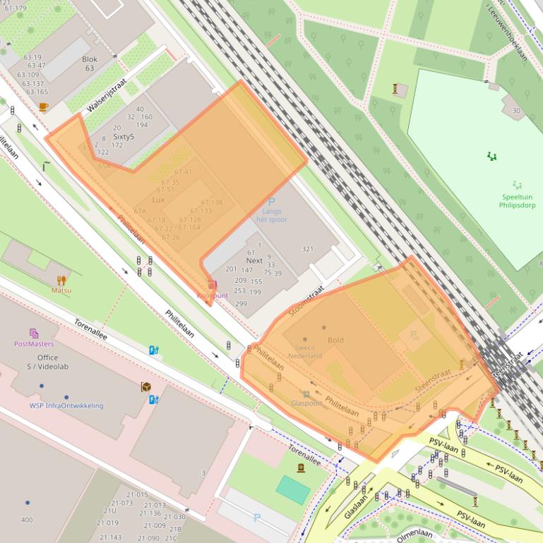 Kaart van postcodegebied 5617AM.