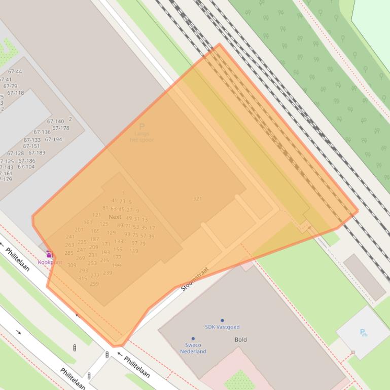 Kaart van postcodegebied 5617AS.