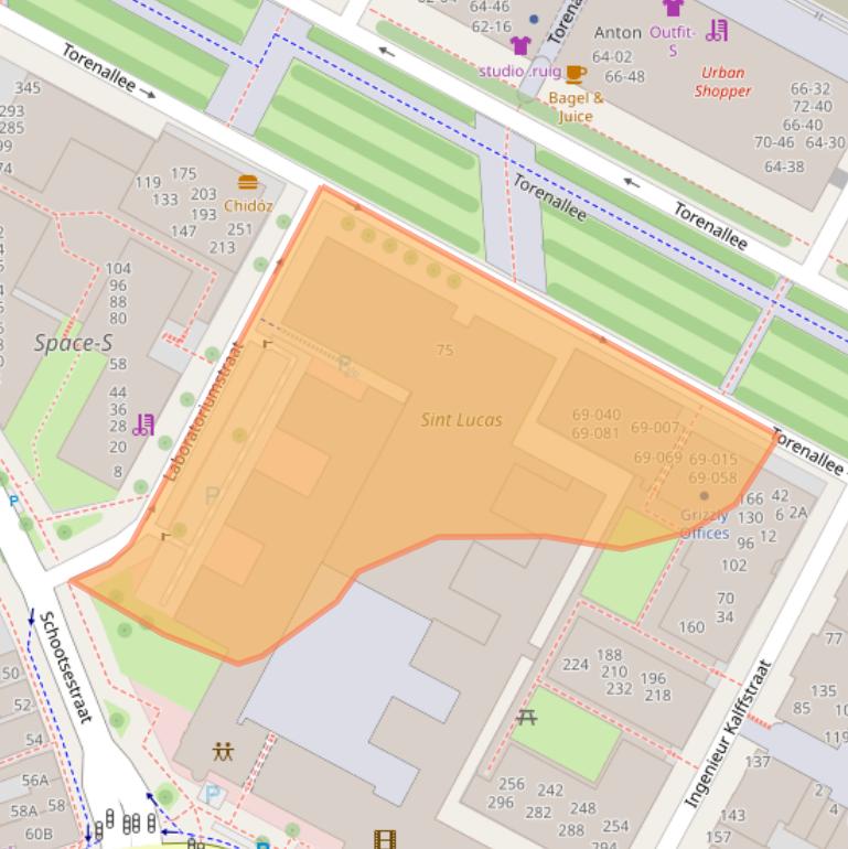 Kaart van postcodegebied 5617BB.