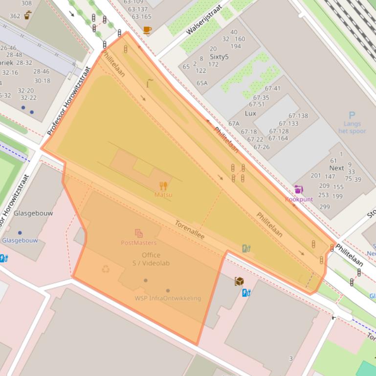 Kaart van postcodegebied 5617BC.