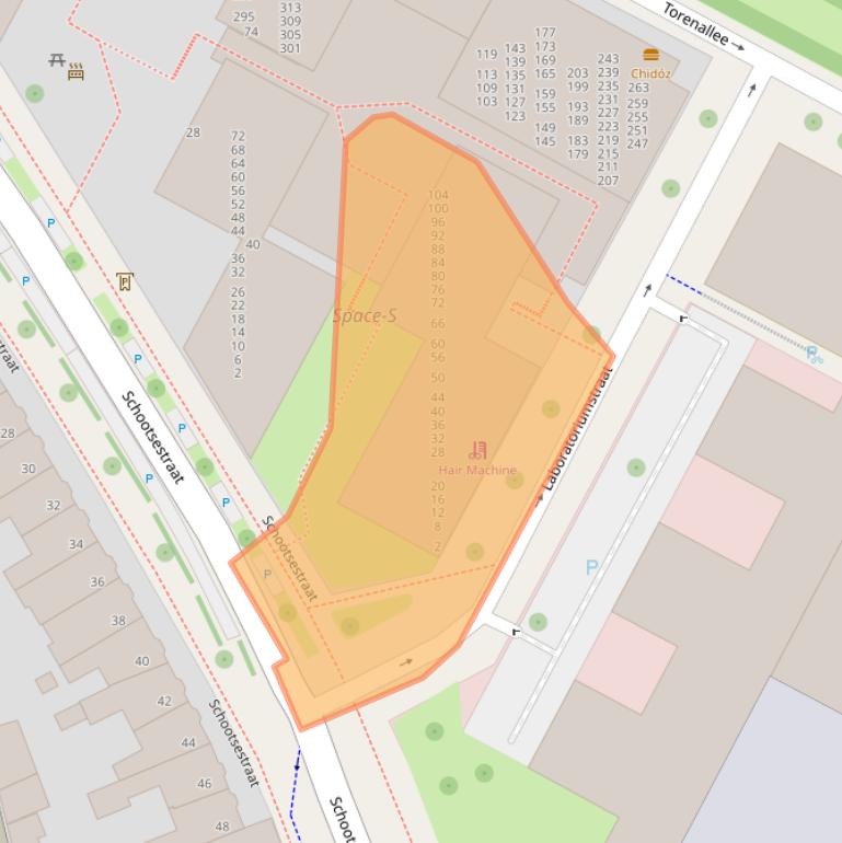 Kaart van postcodegebied 5617BJ.