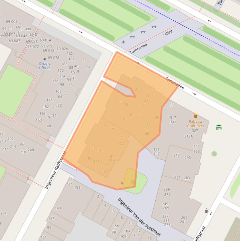 Kaart van postcodegebied 5617BK.